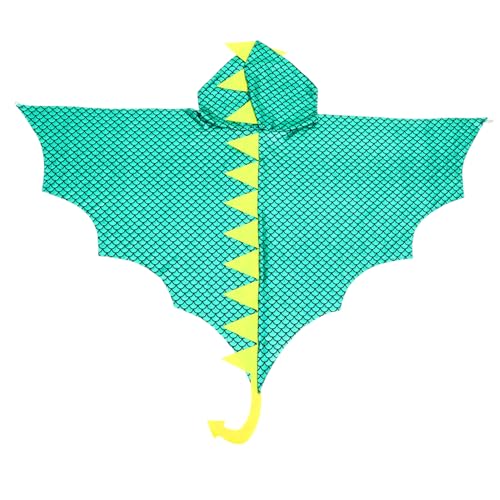 Alasum 4 Stück Umhang Mit Dinosaurier-Kapuze Kleinkind Dinosaurier Dino-umhang-Rollenspiel Dinosaurier Verkleiden Sich Halloween-umhang Mit Kapuze Dino-verkleidung Stricken Light Green von Alasum