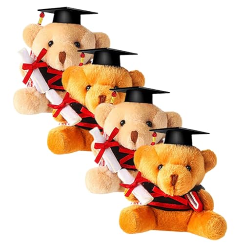 Alasum 4 Stück süßes Bärenspielzeug Kuscheltier Little Bear trauzeugengeschenke b Toys - Abschlussbär Abschlussbär vorhanden Plüsch-Abschlussbär PP Baumwolle von Alasum