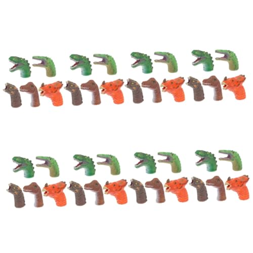 Alasum 40 STK Handpuppenspielzeug Tierische Fingerpuppen Puzzle-Spielzeug Handpuppe Zum Geschichtenerzählen Gehirnspielzeug Dinosaurier Handpuppen Tyrannosaurus Kopf Marionette Plastik von Alasum