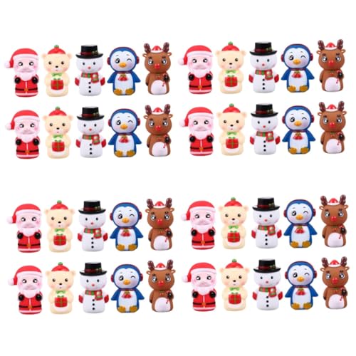 Alasum 40 Stück Weihnachts Fingerpuppe Weihnachts Handpuppen Mini Weihnachtsmann Figuren Fingerpuppen Für Kinder Weihnachts Fingerspielzeug Weihnachts Goodie Bag Füller von Alasum