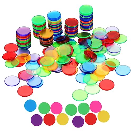 Alasum 400 STK Bingo-Zubehör Party zubehör Kinder partyzubehör Kinder zocken zubehör Bingo Zubehör Jetons Spielzubehör für Pokerchips Währungsspielzeug Poker-Spielchips Plastik Colorful von Alasum