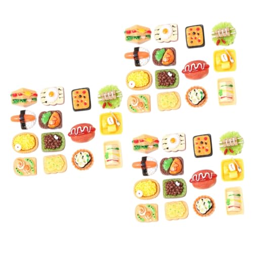 Alasum 45 STK simuliertes Brot küchendekoration küchen Dekoration Simulation Essen Dollhouse zubehör Kinder Spielzeug Dekoration Mini schmücken Mini-Food-Dekoration Mini-Essen Harz von Alasum