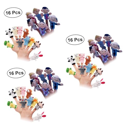 Alasum 48 STK Geschichte Fingerpuppen Karikatur tierische Fingerpuppe Tierfreunde Handpuppen pädagogische Fingerpuppen animanimals animarus Toy Fingerpuppe für Kinder Cartoon-Finger-Puppe von Alasum