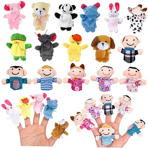 Alasum 48 STK Kinder Fingerpuppen interaktives Spielzeug fingerpuppen-Set plushdoll Handpuppen für Kinder Fingerhandschuhpuppen Kinderfinger Menschen Fingerpuppen Tierische Fingerpuppen von Alasum