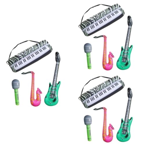 Alasum 48 STK aufblasbares Spielzeug Musikinstrumente Party Requisiten Gitarreninstrument aufblasbares Klavier kinderinstrumente Kinder musikinstrumente Guitars Party-Tools PVC-Werkzeug von Alasum