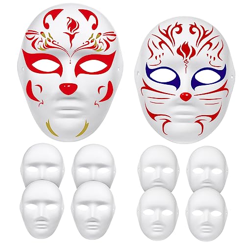 Alasum 48 Stk gruselige Halloween-Kostüme weiße Bastelmaske leere maske für bühnenaufführung Maskerade halloween costume halloween kleidung Halloweenkostüm Schutzmaske Kostüme für Paare von Alasum