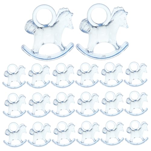 Alasum 48St Partydekorationen für die Taufe Shower Dekoration Babyparty Dekoration schaukelpferd Dekorationen für Babyparty-Figuren Schaukelpferd Ornament Acryl Sky-blue von Alasum