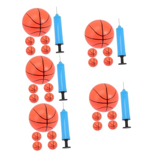 Alasum 5 Sätze Aufblasbarer Basketball Stressbälle Für Kinder Kinderspielzeug Mini-Wasserball Sommerschmuck Hüpfbälle Masse Sommerspielzeug Aufblasbarer Ball Basketballkorb Für Kinder PVC von Alasum