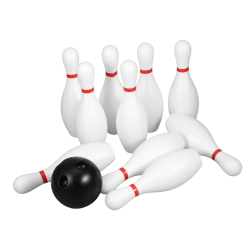 Alasum 5 Sätze Bowling Outdoor-Spielzeug Für Kinder Schläger Kinder Bowlen Und Kugel Spiele Für Kinder Im Freien Indoor-ballspiel Spielzeuge Schüsseln Werfen Krocket Weiß Plastik von Alasum