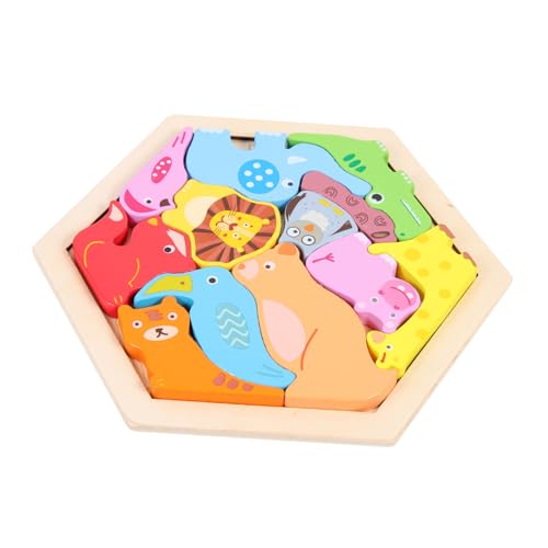 Alasum 5 Sätze Dreidimensionales Puzzle Bildung Spielzeug Puzzle-Spielzeug Für Frühes Lernen Spielzeug Zur Farberkennung Spielzeug Für Kinder Pädagogisches Puzzlespielzeug Rätsel Holz von Alasum