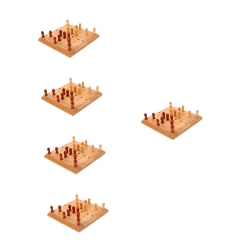 Alasum 5 Sätze Mini Schach Tischschachspielzeug Brettspiel Für Kinder Klassisches Brettspiel Schachspielzeug Für Kinder Schachbrettspielzeug Multifunktionsspiel Schach Spielbrett Bambus von Alasum