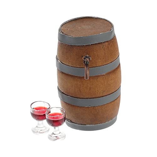 Alasum 5 Sätze Pocket Weinkeller Dekoration Wasserhahn Für Weinfässer Miniaturen Bier Figur Weinmodell Mini-zubehör 1: 12 Miniatur-weinzubehör Modell Weinfass Weinhahn Rotwein Holz von Alasum