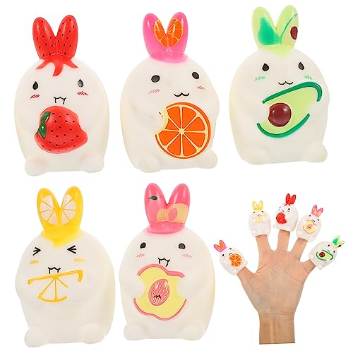 Alasum 5 Stück Kaninchen Fingerpuppen Kaninchen Spielzeug Puppen Für Kinder Fingerspielzeug Kinder Geschichtenerzählspielzeug Eltern Kinder Spielzeug Cartoon Fingerspielzeug von Alasum