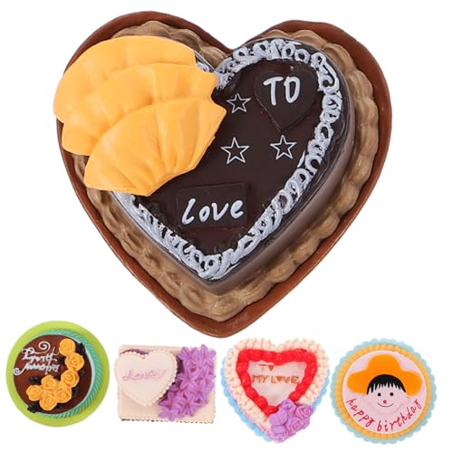 Alasum 5 Stück Mini Spielzeugkuchen Dessert Dekorative Kuchen Requisiten Künstlicher Kuchen Mini Küchenszene Gefälschter Kuchen Modell Foto Requisite Simulierter Mini von Alasum