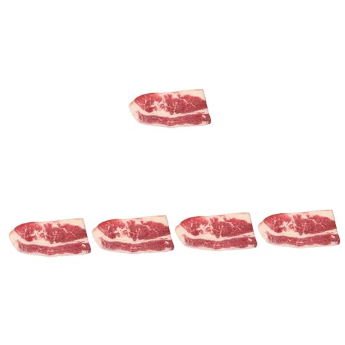 Alasum 5 Stück Simulation Von Rindfleischscheiben Gefälschtes Fleisch Lebensmittel Gefälschte Fleischmodelle Gefälschte Fleisch Requisite Künstliche Fleisch Requisiten Simulieren von Alasum