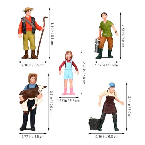 Alasum 5 Stück Teiliges Bauernhof Figuren aus Umweltfreundlichem Robuste Miniatur Menschenfiguren für Modellbau Gartenbau und Miniaturhäuser Detailreiche Dörfliche Szenen Dekoration Alasum 5 Stück Teiliges Bauernhof Figuren aus Umweltfreundlichem Robuste Miniatur Menschenfiguren für Modellbau Gartenbau und Miniaturhäuser Detailreiche Dörfliche Szenen Dekoration von Alasum