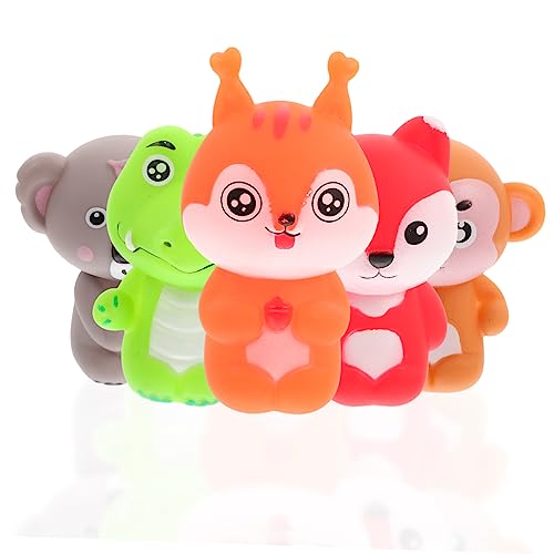 Alasum 5 Stück Tierfingerpuppenmarionetten Groß Minispielzeug Kinderspielzeug Kinderfingerpuppenspielzeug Party Handpuppe Partygeschenke Interaktive Fingerpuppe Spielzeugparty PVC von Alasum