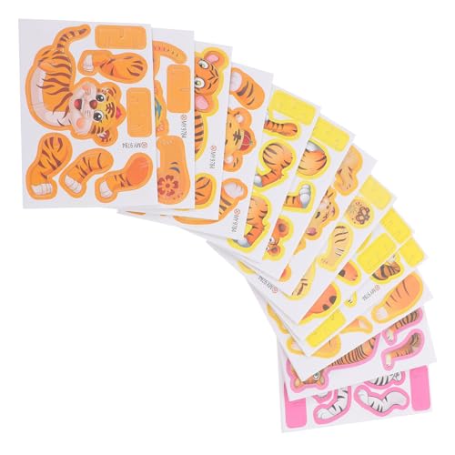 Alasum 50 Stück 3D-Puzzle- Tiger Puzzle Puzzle Set Cartoon-Lernspielzeug Cartoon-Rätsel Kognitionspuzzle für Kleinkinder Kleinkindspielzeug Schaum von Alasum