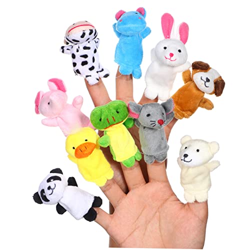 Alasum 50 Stück Fingerpuppe Kinder Puppen kinderpuppe plüschtiere handspielpuppen Mini-Plüschpuppenspielzeug Tierspielzeugpuppen Marionette Badespielzeug Fingerspielzeug Tierhandpuppen von Alasum