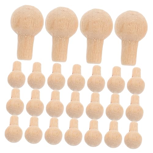 Alasum 50 Stück Miniaturgriff Mini-trockner Kleiner Trockner Miniaturknöpfe Mini-zubehör Zusammenklappbarer Trockner Kleine Hausknöpfe Puppe Puppenhaus Mikropropeller Holz Khaki von Alasum