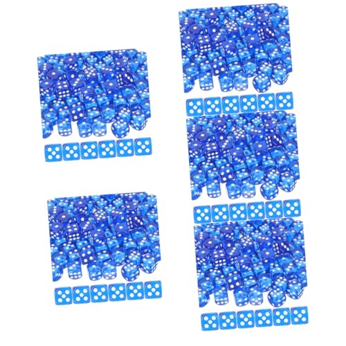 Alasum 500 STK Würfel-Layouts farbwürfel Colour Cube Game of dice настольная игра brettspiele lustiges Spiel Spielwürfel mit quadratischen Ecken farbige Würfel Partygeschenk Acryl Blue von Alasum