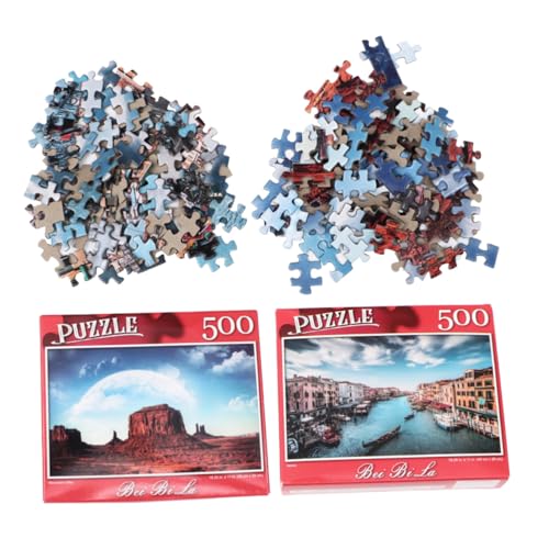 Alasum 500 Stück 2 Sätze Erwachsene Puzzle Puzzles Für Erwachsene Puzzle Für Erwachsene Berühmtes Kunstpuzzle Ölgemälde-Puzzle Lustiges Puzzle-Spielzeug Erwachsene Rätseln Kinderpuzzle von Alasum