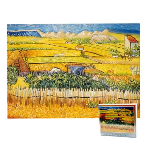 Alasum 500 Stück Puzzle für Erwachsene zabawki stymulujące rozwój Educational Toys gelbe Puzzle für Kreis Vorrichtung Hundepuzzle Papierpuzzle pädagogisches Puzzle Yellow von Alasum