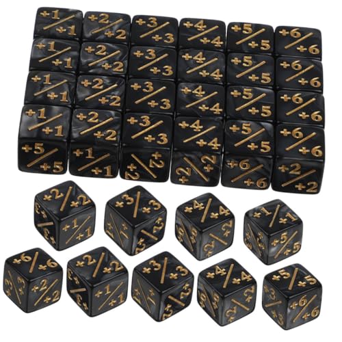 Alasum 50pcs Brettspiel Würfel Anzahl Würfel Mathematik Zeichen Mathe Würfel Set Lehre Hilfs Werkzeug Acryl Cosplay Stapeln Würfel Rolle Spielen Würfel Party Spiel von Alasum