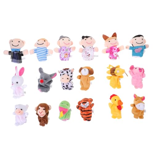 Alasum 54 STK Fingerpuppen Animals animarus spielwaren draußen handspielpuppe die Familie semmeling Puppen für Kinder Cartoon-Plüschtier handtierfigur Theater und Puppen Spielhauszubehör von Alasum