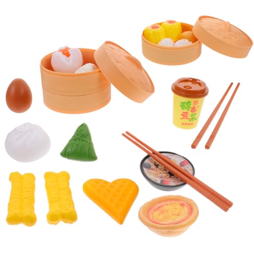 Alasum 58st Küchenspielzeug Essen Und Geschirr Spielen Kidcraft-spielset Chinesisches Frühstück Kochspielzeug Fruchtspielzeug Kinderkochspielzeug Küchenessen Vorgeben Plastik Colorful von Alasum