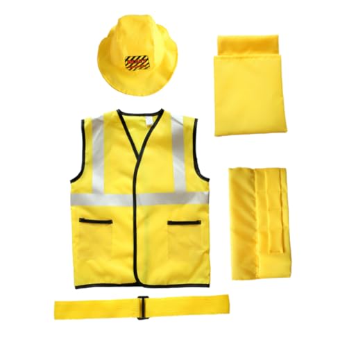 Alasum 5St Cosplay-Kleidung für Kinder Kostüm Halloween-Cosplay spielen Bauweste für Kinder kinderkleider kinderkleidung Leistungsanzüge für Kinder Cosplay-Anzüge für Kinder Yellow von Alasum