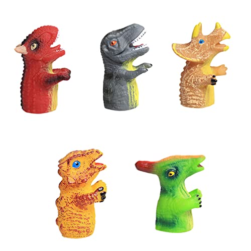 Alasum 5St Dinosaurier-Fingerspielzeug saurier Spielzeug Dinosaur Toys Dinosaurier-Fingerpuppen Geschichte Zeit Fingerpuppen Spielzeug mit Fingerabdeckung Spielzeug mit Fingerärmeln von Alasum