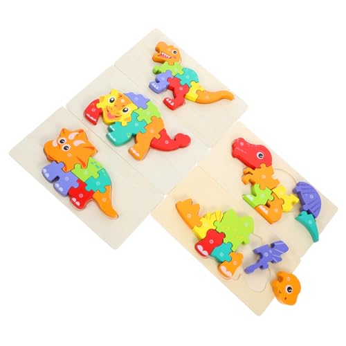 Alasum Spielzeuge 5st Dinosaurier-Puzzle Lernspiel Puzzle Die Dino Tierpuzzle Puzzles Für Dinosaurier- Kinderspiele Dinosaurierspielzeug Puzzle-Brett Holzspielzeug Sensorik Spielzeug Baby von Alasum