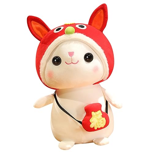 Alasum 5St Hasenpuppe Hasen Kuscheltier Cuddly Bunny Neuheit Kaninchenpuppe Hase gefüllt Plüschtier Spielzeuge Plüsch-Kaninchen-Spielzeug entzückendes Plüschkaninchen PP Baumwolle rot von Alasum