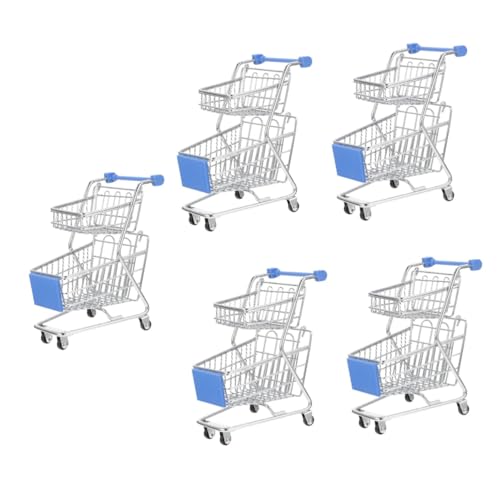 Alasum 5St Mini-Einkaufswagen Miniatur Wagoner Kinderwagen für Kinder Einkaufswagen für Kinder kühlkorb einkaufskorb Storage Baskets Mini-Handwagen Aufbewahrungsspielzeug Schmiedeeisen von Alasum