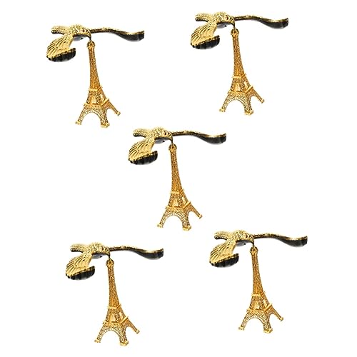 Alasum 5St Ornamente Vogeldekor balancieren Eiffelturm-Skulptur Eiffelturm Balance Adler Vogel-Dekor Eifelturm inneneinrichtung Unruhadler aus Zinklegierung Balance-Vogel-Ornament Golden von Alasum