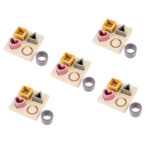 Alasum 5St Puzzle Früherziehung Puzzle Kleinkind Spielzeug Kleinkinder Spielzeug Lernspielzeug für Kinder Farblernpuzzle für Kleinkinder Puzzle aus Silikon Erkennungsspielzeug Kieselgel von Alasum