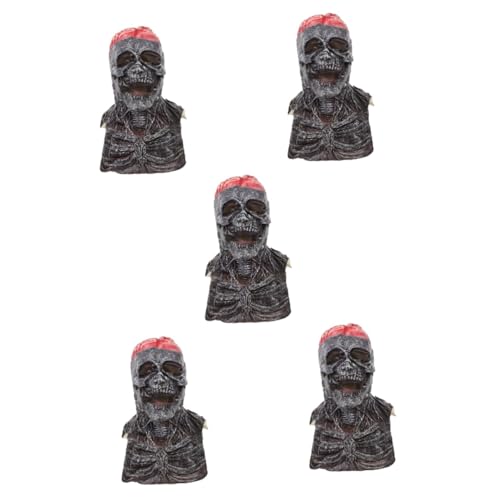 Alasum 5St Schädelmaske halloween hlloween horror weihnachtsgeschnke weihnachten masks Zombie-Kostüm schreckliche Skelettmaske verkleiden kostüm zubehör Skelett-Cosplay-Maske Emulsion von Alasum