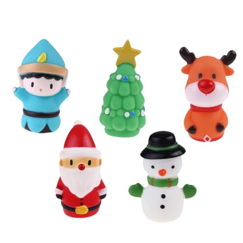 Alasum 5St Weihnachts- tierische Handpuppen Weihnachtsfingerpuppen Handpuppe für Kinder Spielzeug für Kinder kinderspielzeug Fingerpuppe Spielzeug Babyspielzeug weiches Gummi von Alasum