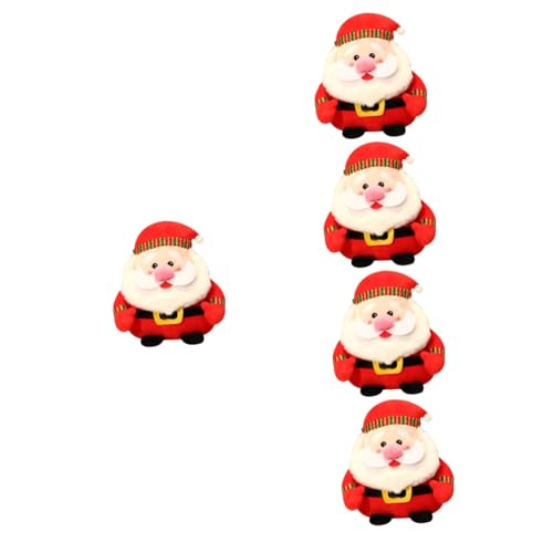 Alasum 5St Weihnachtsmann Weihnachtsdekorationen Santa Slay Santas Plüschtiere Weihnachtsplüschtier Weihnachtsschmuck für den Tisch Weihnachtsszene Requisite PP Baumwolle rot von Alasum