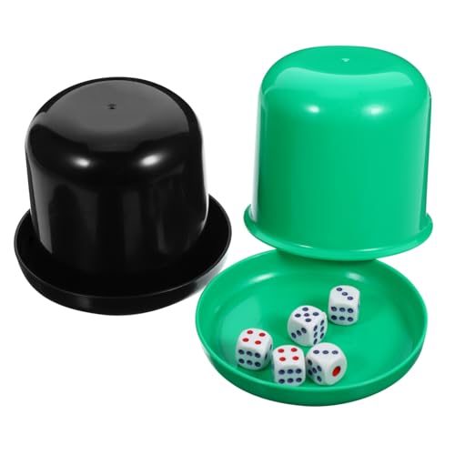 Alasum 5St Würfelbecher mit Würfeln wichtelgeschenke lustig d6 Würfelwürfel kreatives Würfelspiel Spielwürfel Tassen mit Deckel Bar Würfelspiel Würfel und Becher Würfelbecher-Spiel Shaker von Alasum