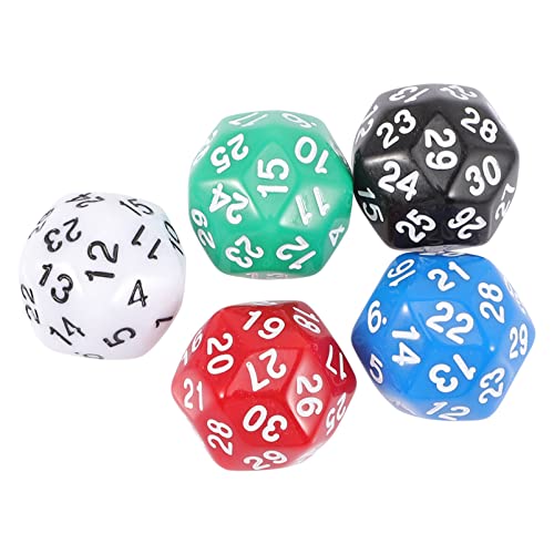 Alasum 5St Zahlenwürfel Jumbo-Würfel Brettspiel-Requisiten Edelstein Würfel Spielwürfel Party zubehör Party Accessoires dice Set pädagogisches Requisiten für Brettspiele Acryl von Alasum