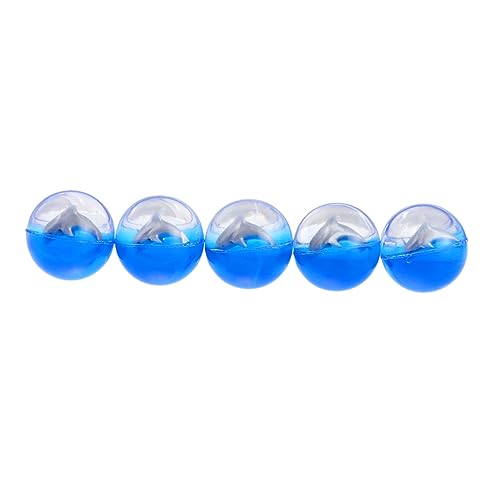 Alasum 5St pädagogisches Spielzeug Ball mit hoher Sprungkraft Mini-Hüpfbälle Kleiner Hüpfball Tierspielzeug hüpfendes Spielzeug Wasserball Transparente Kugel Lernspielzeug für Kinder Blue von Alasum