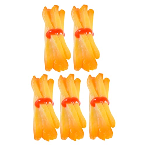 Alasum 5st Gefälschte Pommes Frites Realistisch Aussehende Chips Pommes-Modell Lebensmittel Für Küchenspiele Künstliche Falsche Pommes Frites Miniaturlebensmittel Realistisch PVC von Alasum