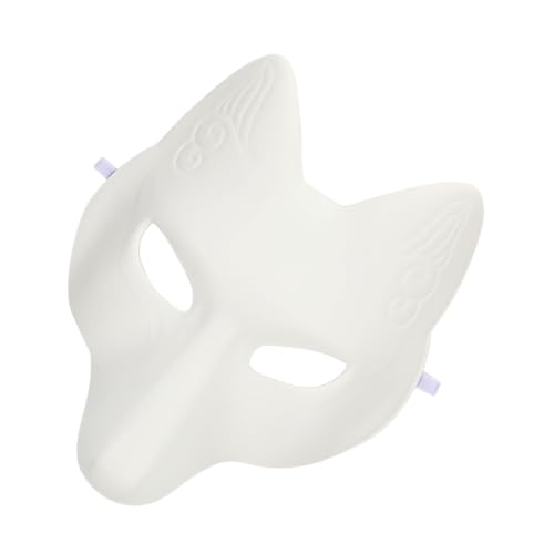 Alasum 5st Maskerade-requisite Halloween-tiermaske Blanko-maske Selber Machen Kitsune-kabuki-masken Weiblicher Fuchs Venezianische Masken Schmücken Diy Bemalbare Halloween-maske Weiß Pu von Alasum