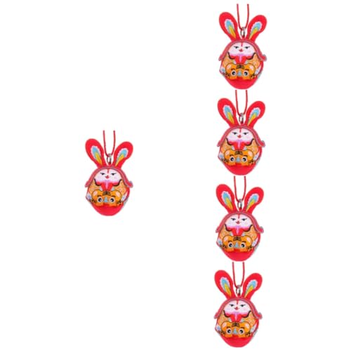 Alasum 5st Maskottchen-Puppe Kaninchenpuppenspielzeug Kaninchen Hängen Osterhasen-Ornamente Entzückendes Häschendekor Kaninchen-Maskottchen-Spielzeug Plüschhase Kuscheltier Hase Baumwolle von Alasum