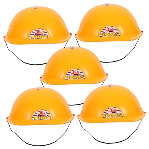 Alasum 5st Simulations Helm Kinder Bauhelm Ingenieurhüte Spielzeug Schutzhelm Für Kinder Baumützen Spielzeug Helmspielzeug Für Kinder Bauarbeitermützen Für Kinder Bauspielhelm Abs Orange von Alasum