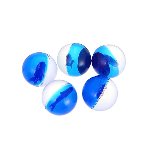 Alasum 5st Springender Ball Aus Gummi Lustige Hüpfbälle Outdoor-Spielzeug Für Kinder Ball Mit Hoher Sprungkraft Hüpfball Für Kinder Hüpfball-Sammlung Hüpfbälle Spielzeug Blue von Alasum