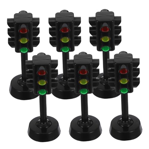 Alasum 6 Pcs Ampel Ampel Simulation Sicherheitsverkehrsanzeige Stopp Schilderverkehrslampe Verkehrssignal Schwarzes Abs von Alasum