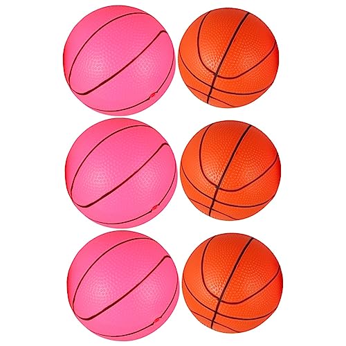 Alasum 6 STK Basketball Spielplatzbälle Kinder fußball Kinder spielset Springball aus PVC kinderhandball Handball für Kinder Hüpfball für Kinder umweltfreundliches PVC-Spielzeug Orange von Alasum